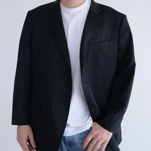 John W. Nordstrom Grey 100% Wool  Double Button Blazer Size See Measurements